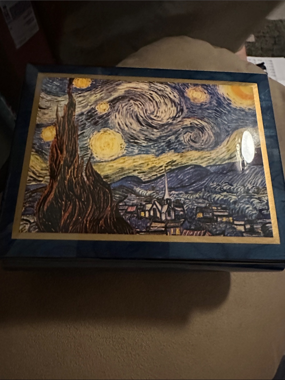 Ercolano Blue and Yellow Night Sky Art Print